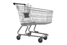 Einkaufswagen in der Farbe grau