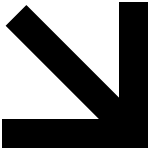 Ein schwarzer Pfeil zeigt nach unten